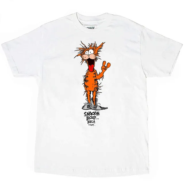Snack Bloop Tee maglietta bianca cotone serigrafata