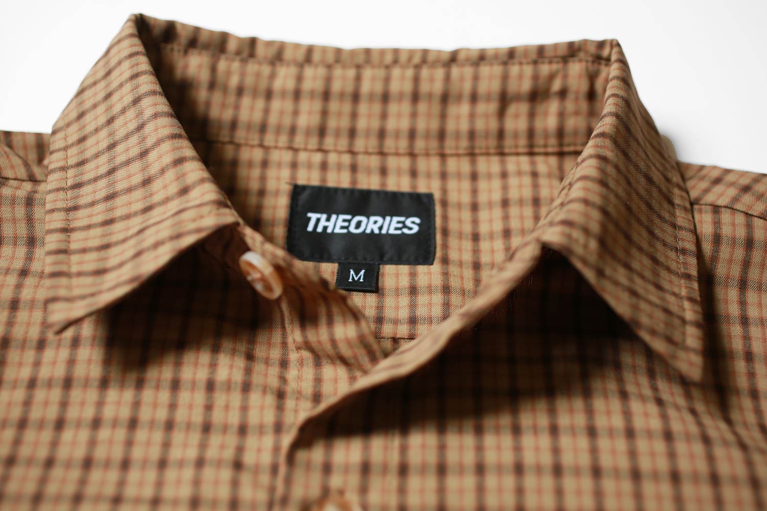 Theories Avignon camicia flanella caramel M