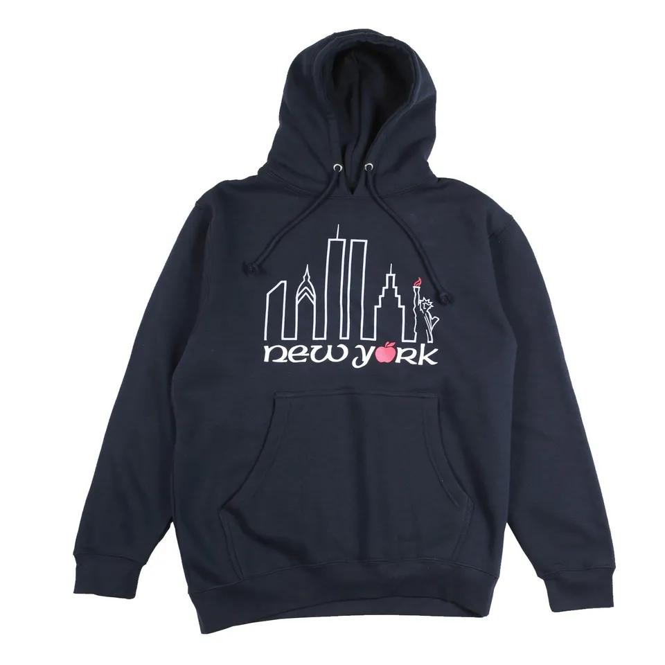 Theories Big Apple felpa con cappuccio blu navy