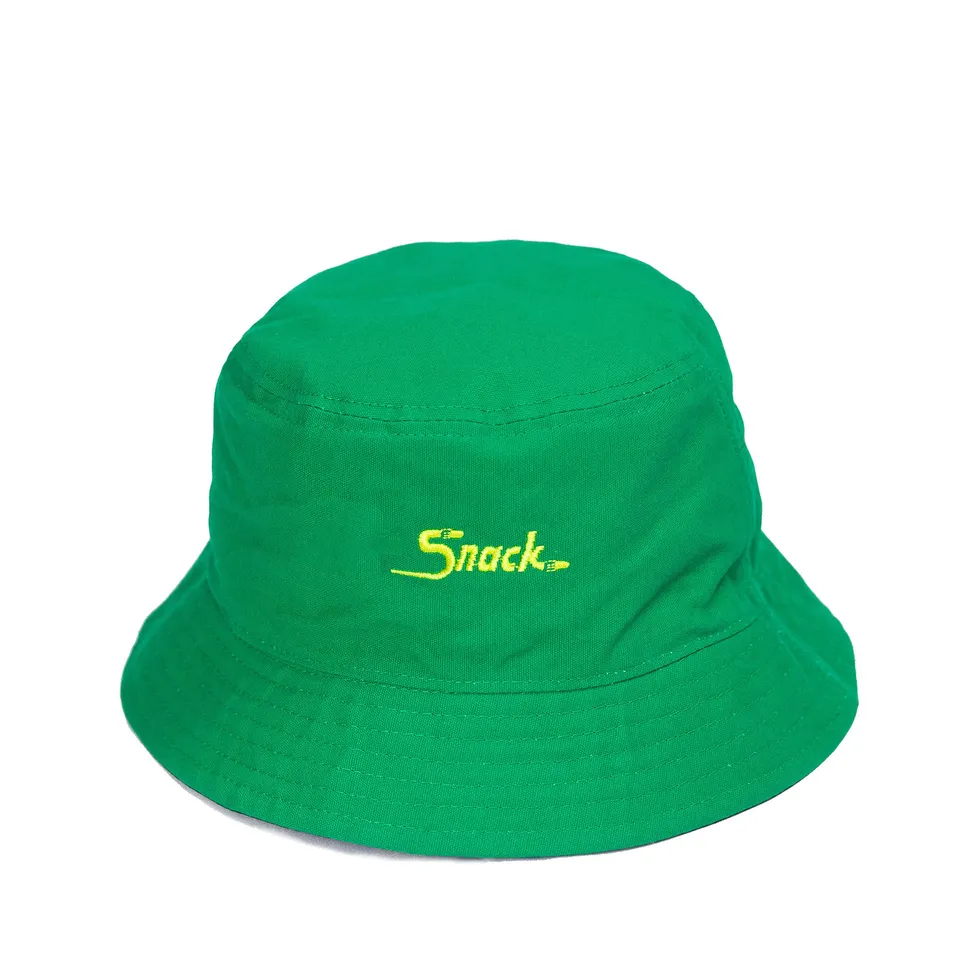 Snack Lick Shot bucket hat nero verde reversibile