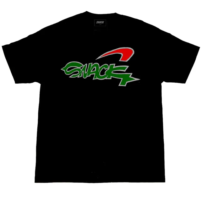 Snack Skateboarding Stroke t-shirt nera cotone