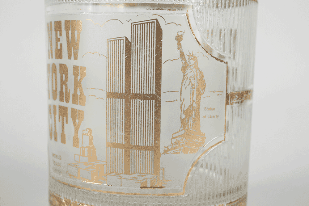 Culver Twin Towers bicchiere whisky oro 22kt