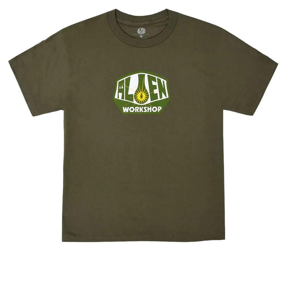 Alien Workshop OG Logo t-shirt verde fatigue cotone