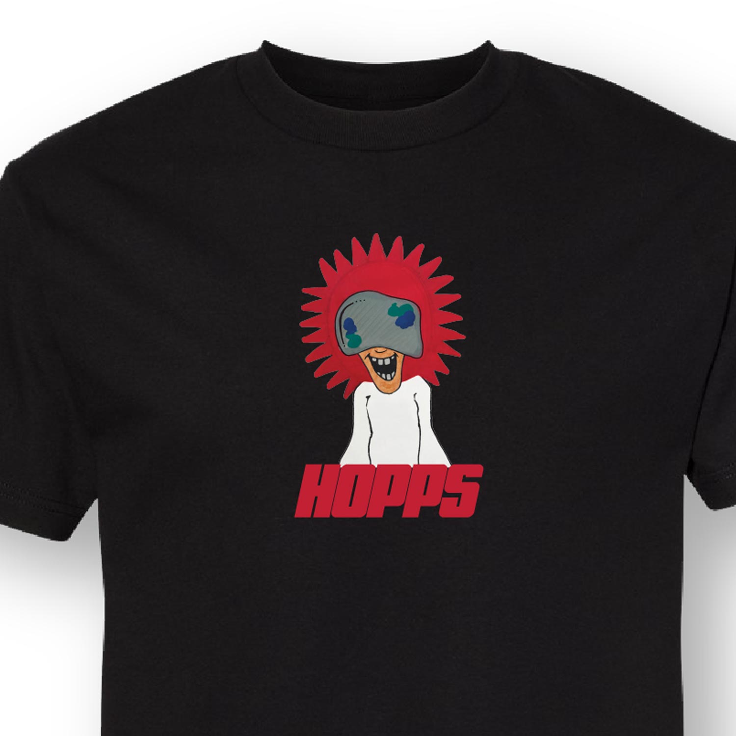 Hopps Starburst Kid t-shirt nera cotone pesante