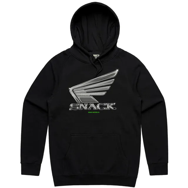 Snack Chrome Wings felpa cappuccio nera
