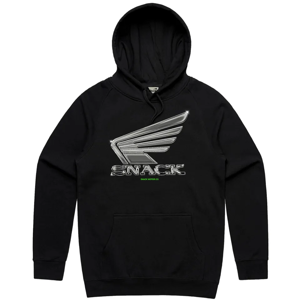 Snack Chrome Wings felpa cappuccio nera