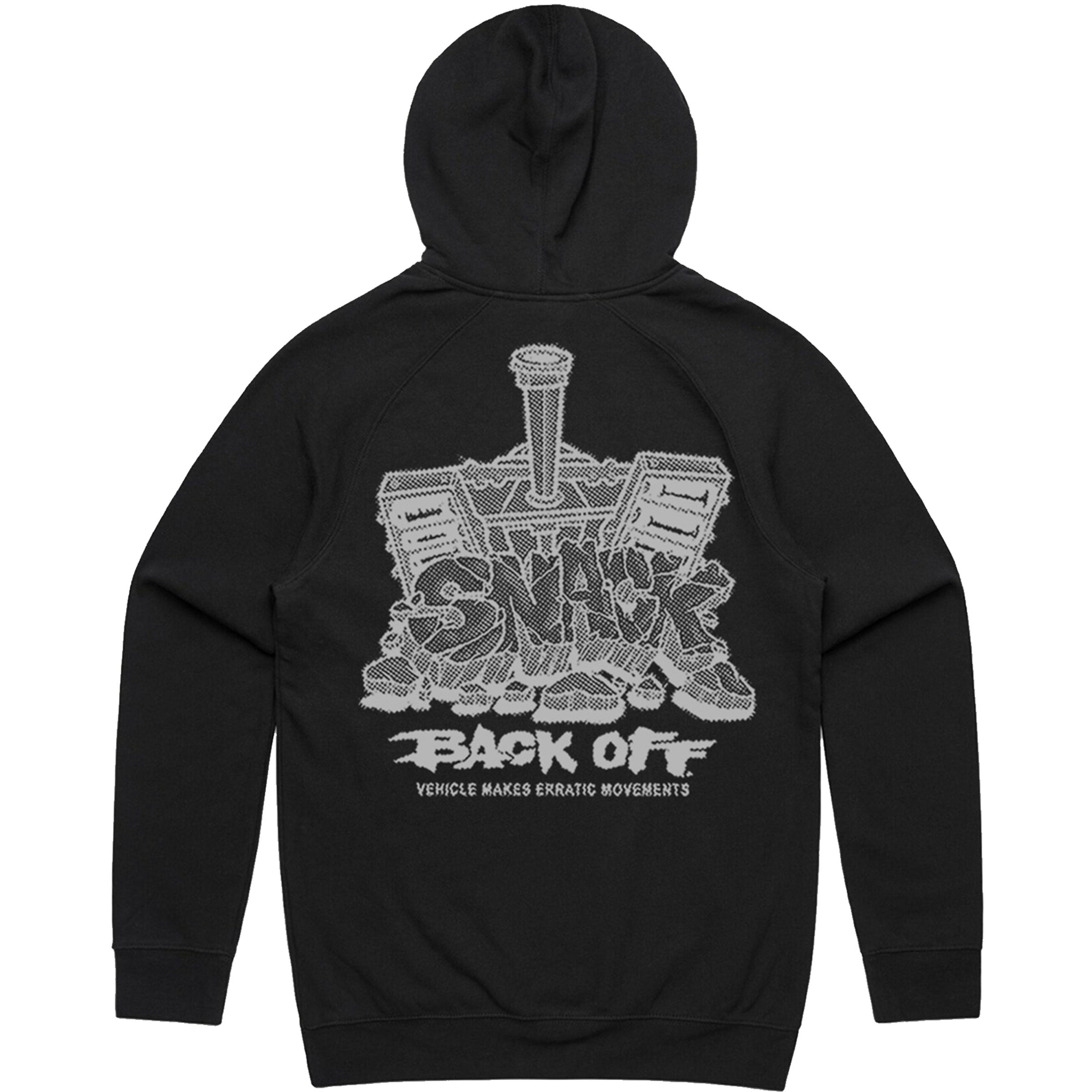 Snack Back Off felpa cappuccio nera cotone