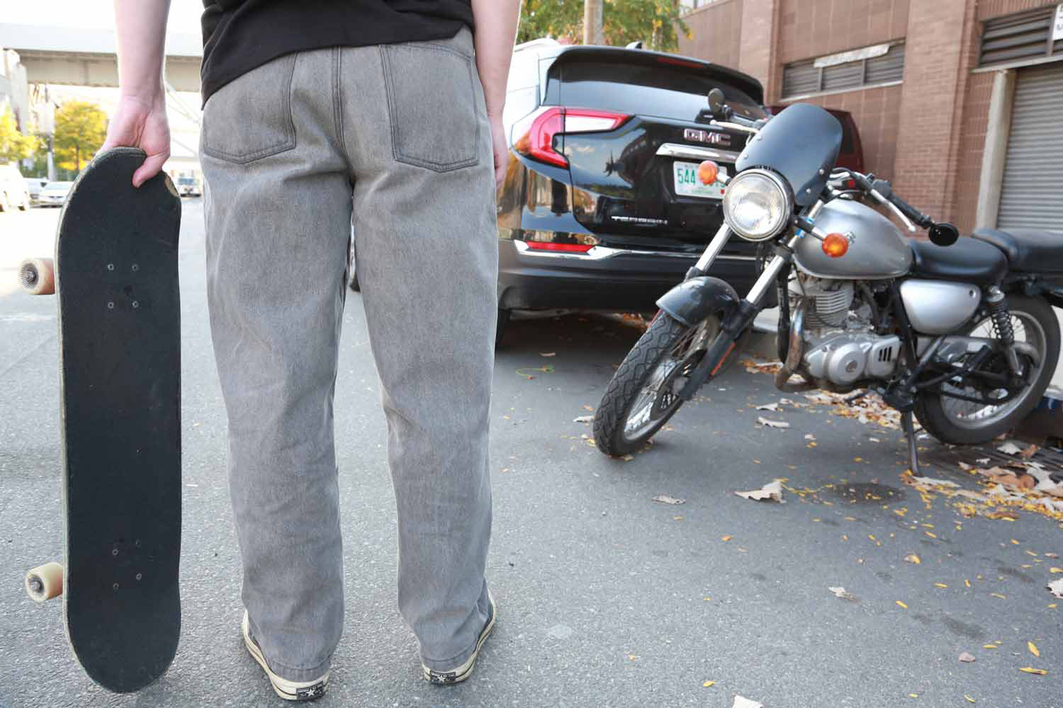 Theories Plaza jeans baggy grigio denim 11.5oz