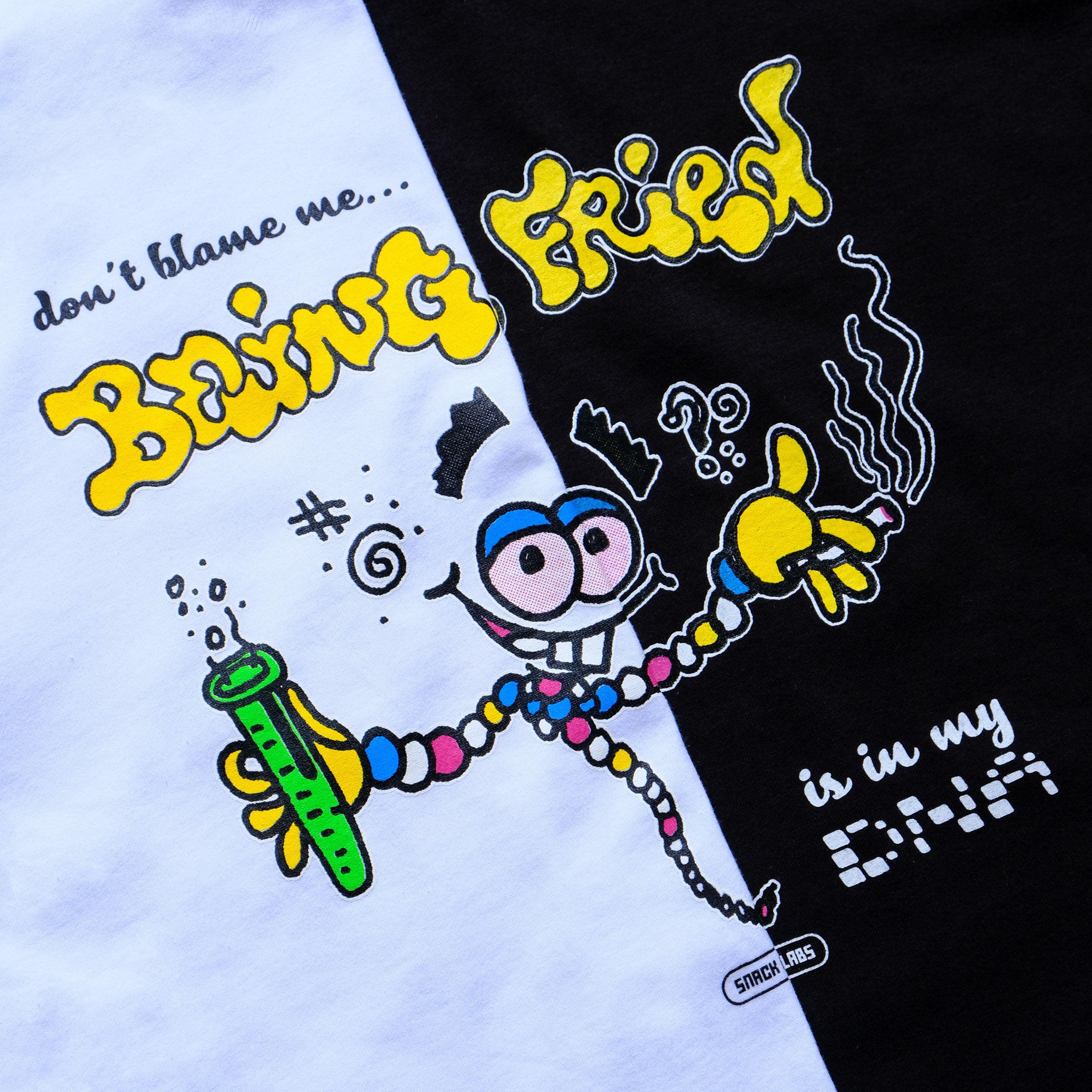 Snack DNA t-shirt nera cotone