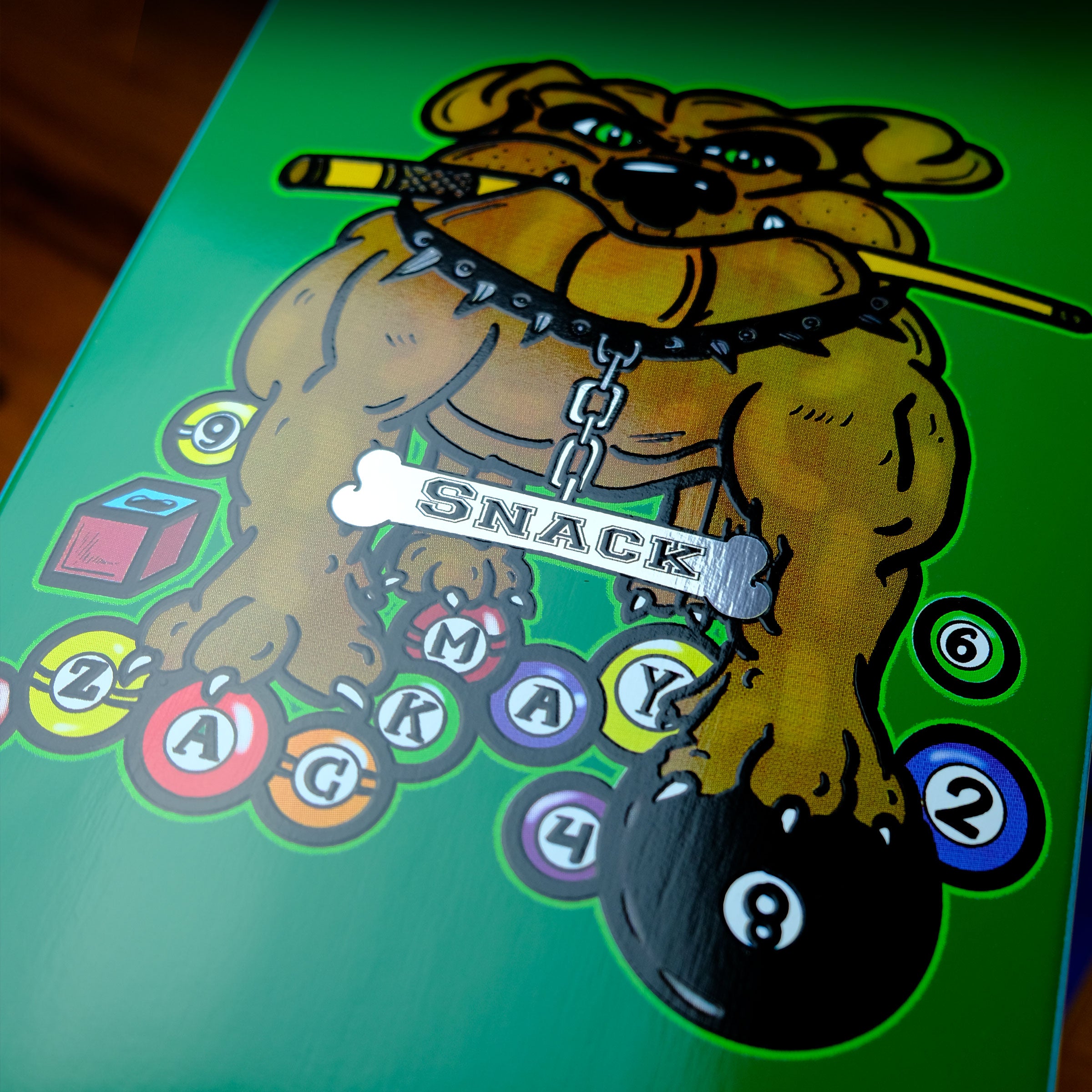Snack May Billiards Bully tavola skate 8.25 verde