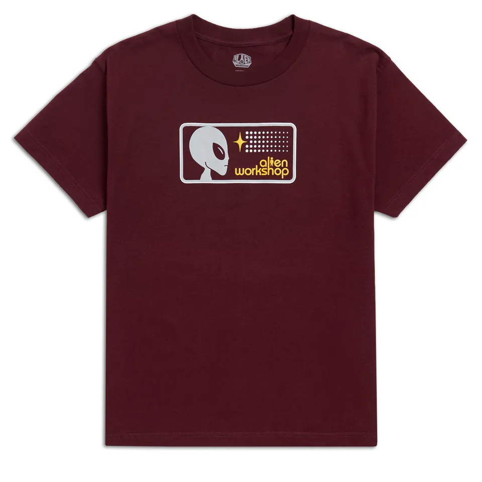 Alien Workshop Strobe Badge maglietta bordeaux cotone