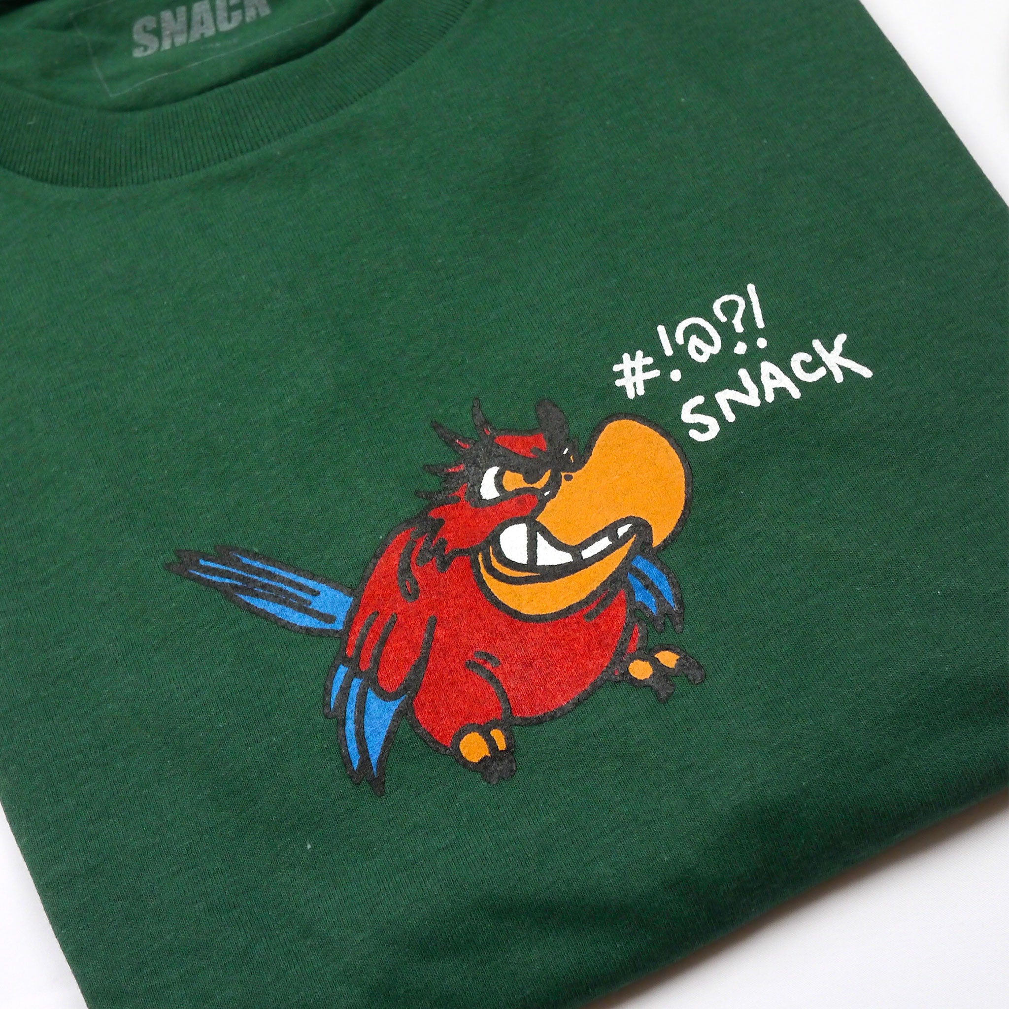 Snack Parrott t-shirt verde S cotone