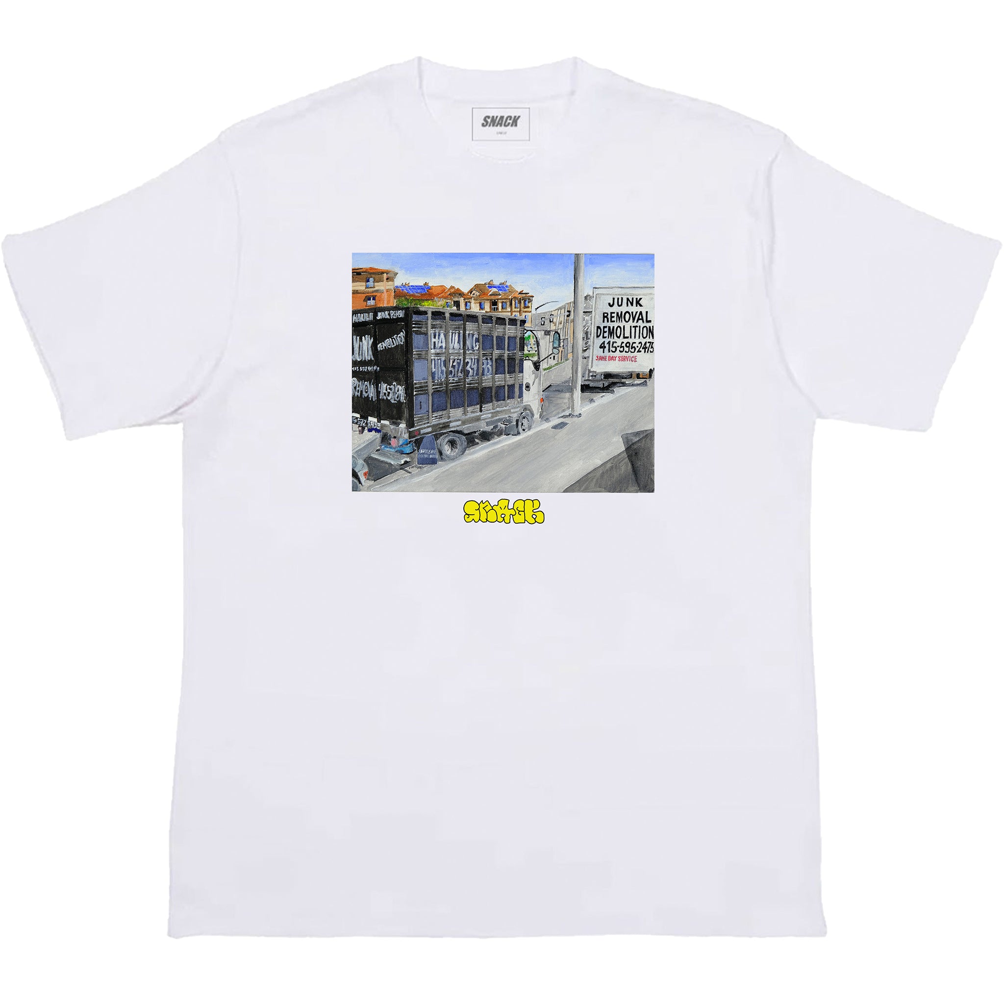 Snack Junk Removal t-shirt cotone nera