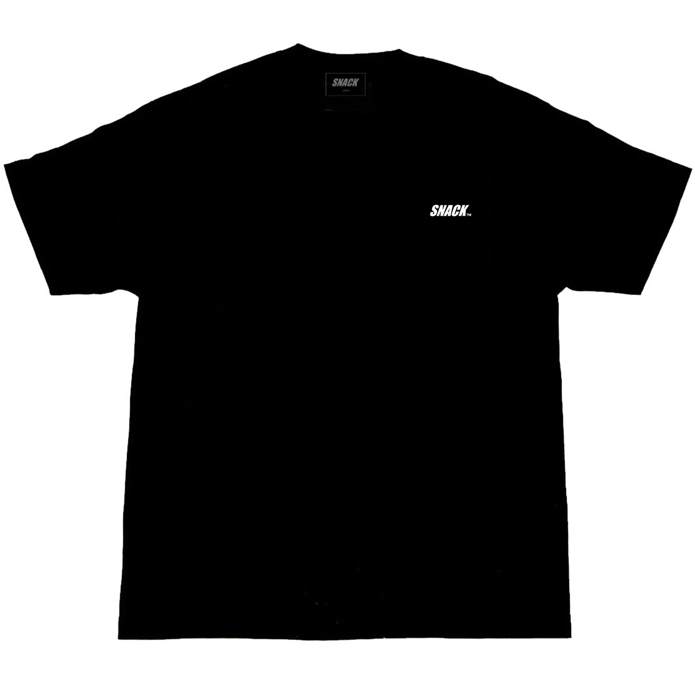 Snack Back Off t-shirt nera cotone