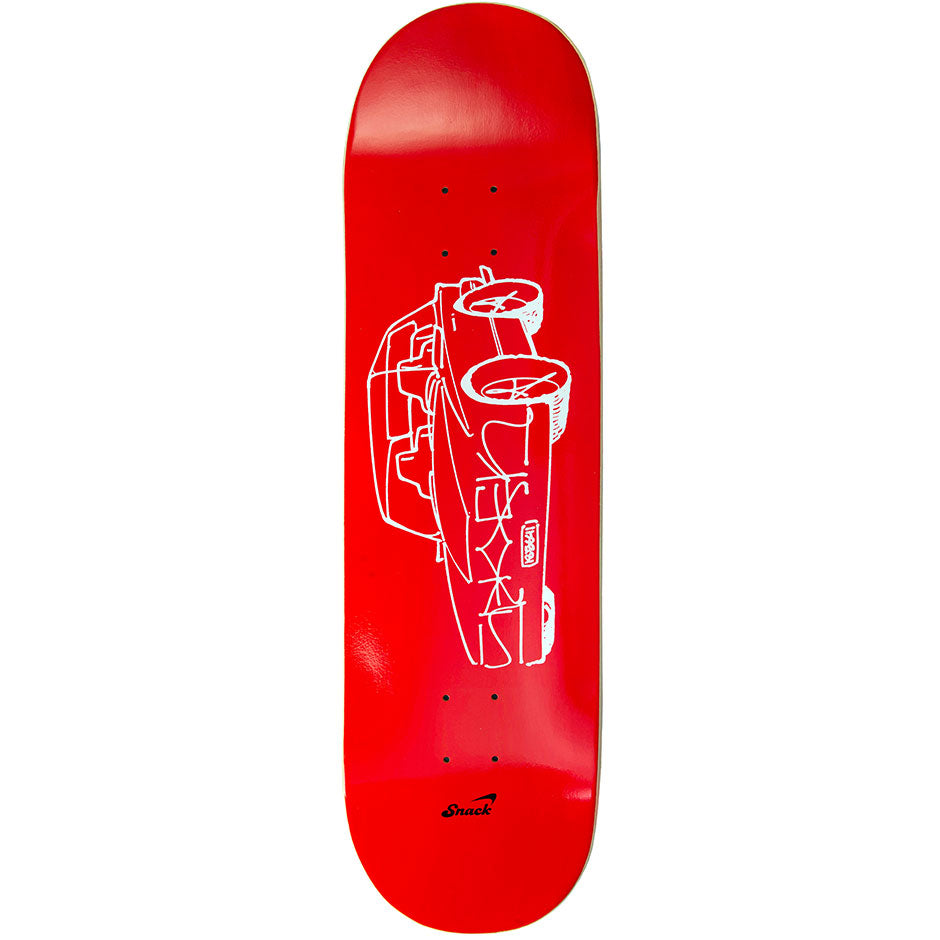 Snack Team Whip tavola skateboard 8.0 bianca