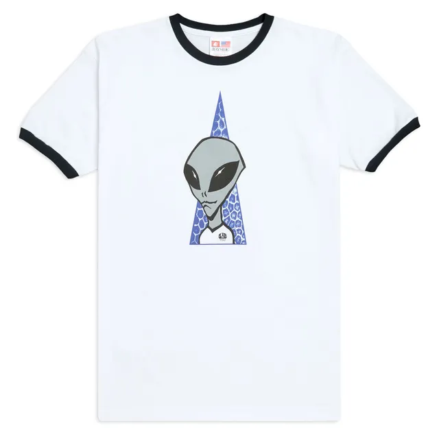 Alien Workshop Visitor Ringer t-shirt naturale/blu cotone