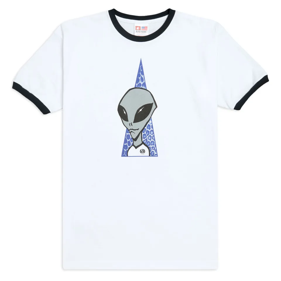 Alien Workshop Visitor Ringer t-shirt naturale/blu cotone