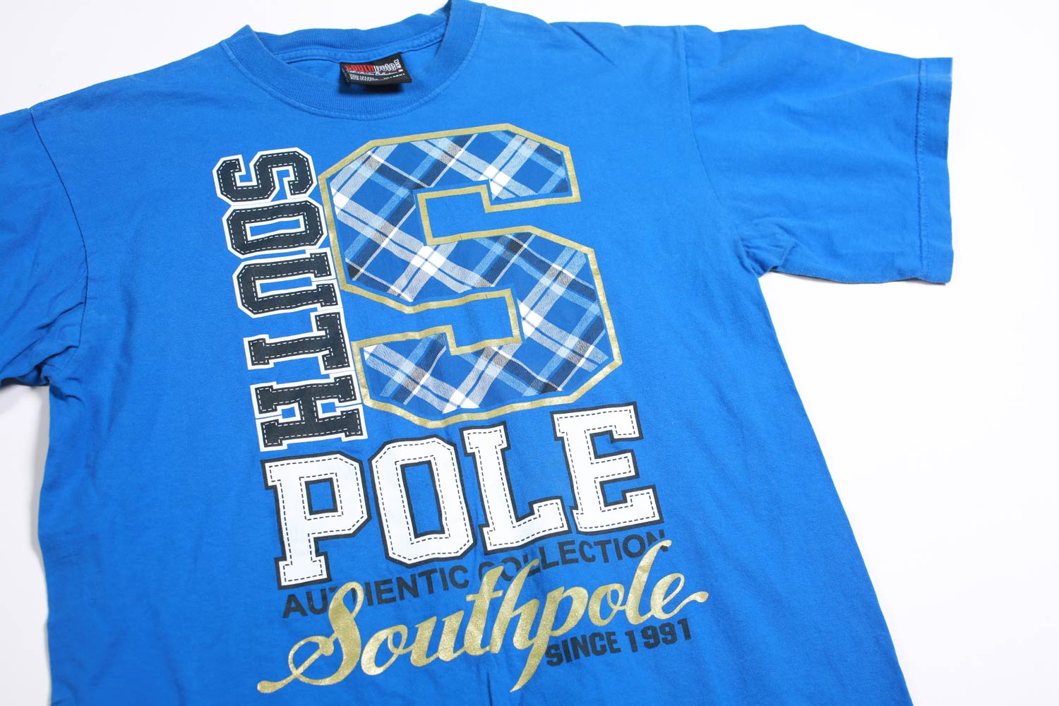 South Pole Authentics maglietta vintage XL blu royal cotone
