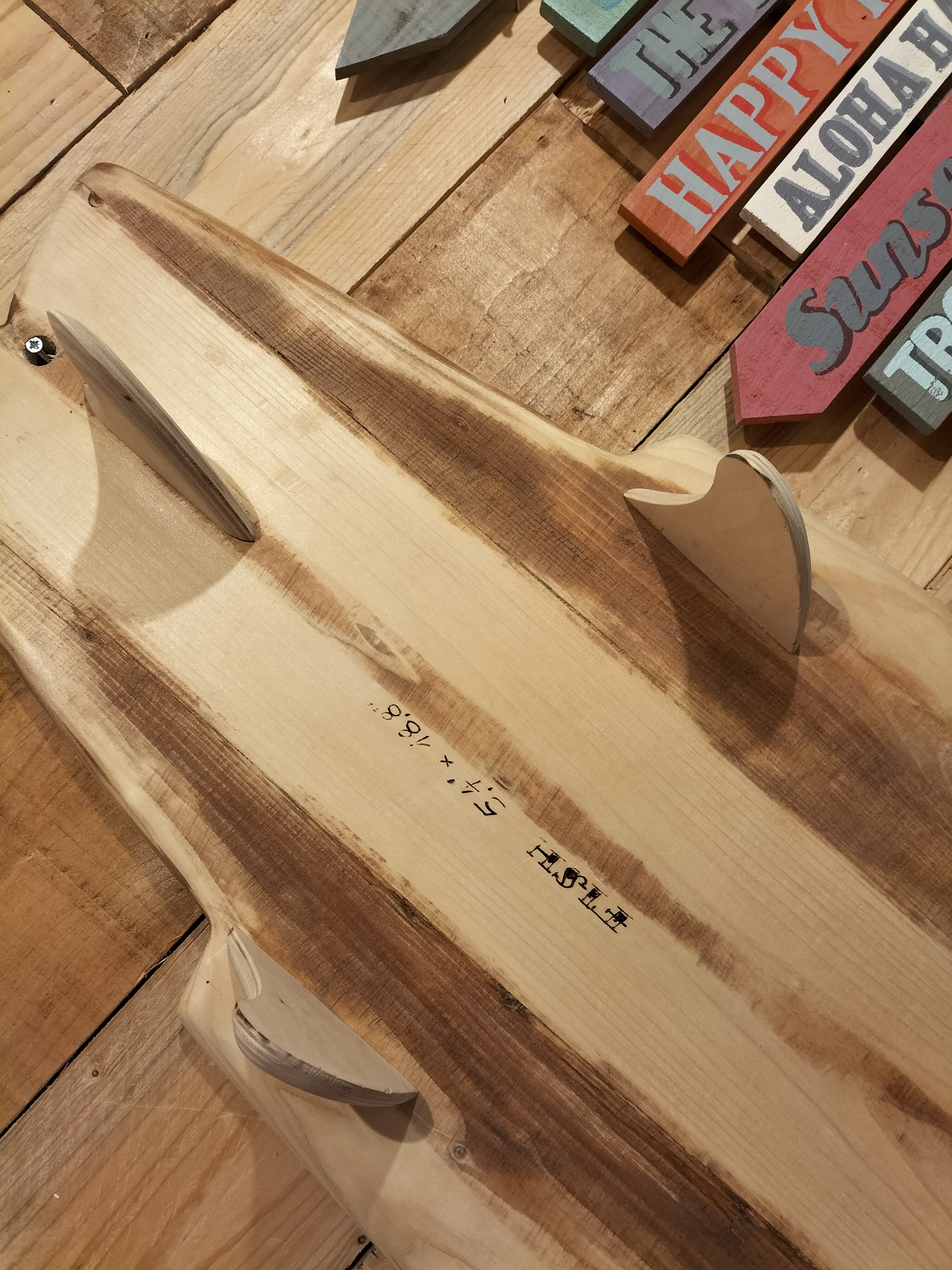 AC Longboards 5,7 Brown Line Shark Bite appendiabiti