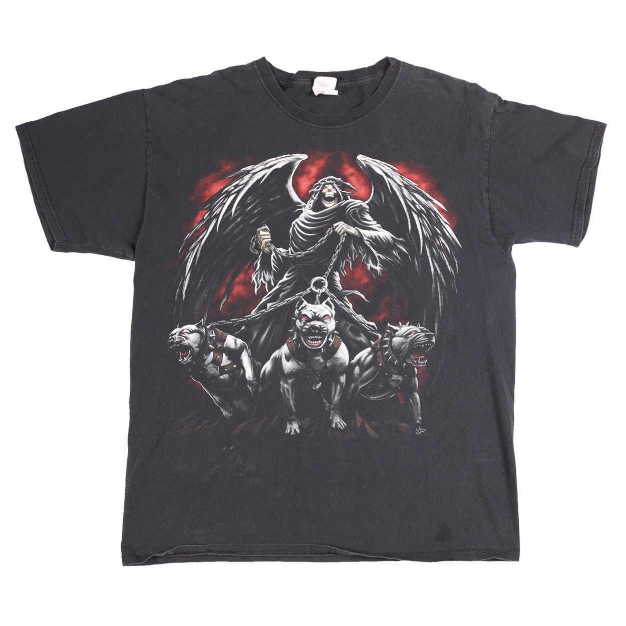 Grim Reaper Hell Hounds maglietta nera L vintage
