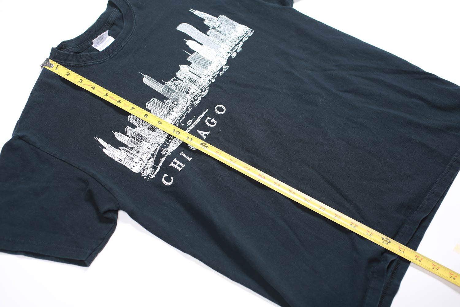 Vintage Chicago Skyline t-shirt nera cotone M