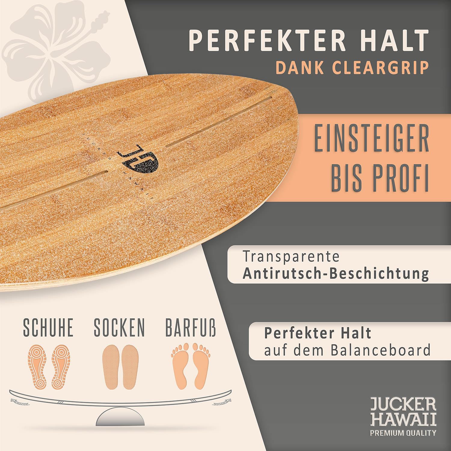 Jucker Hawaii Ocean Rocker balance board bamboo sughero