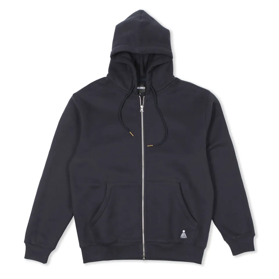 Theories Scribble Sport Zip Hoodie felpa zip navy doppia zip