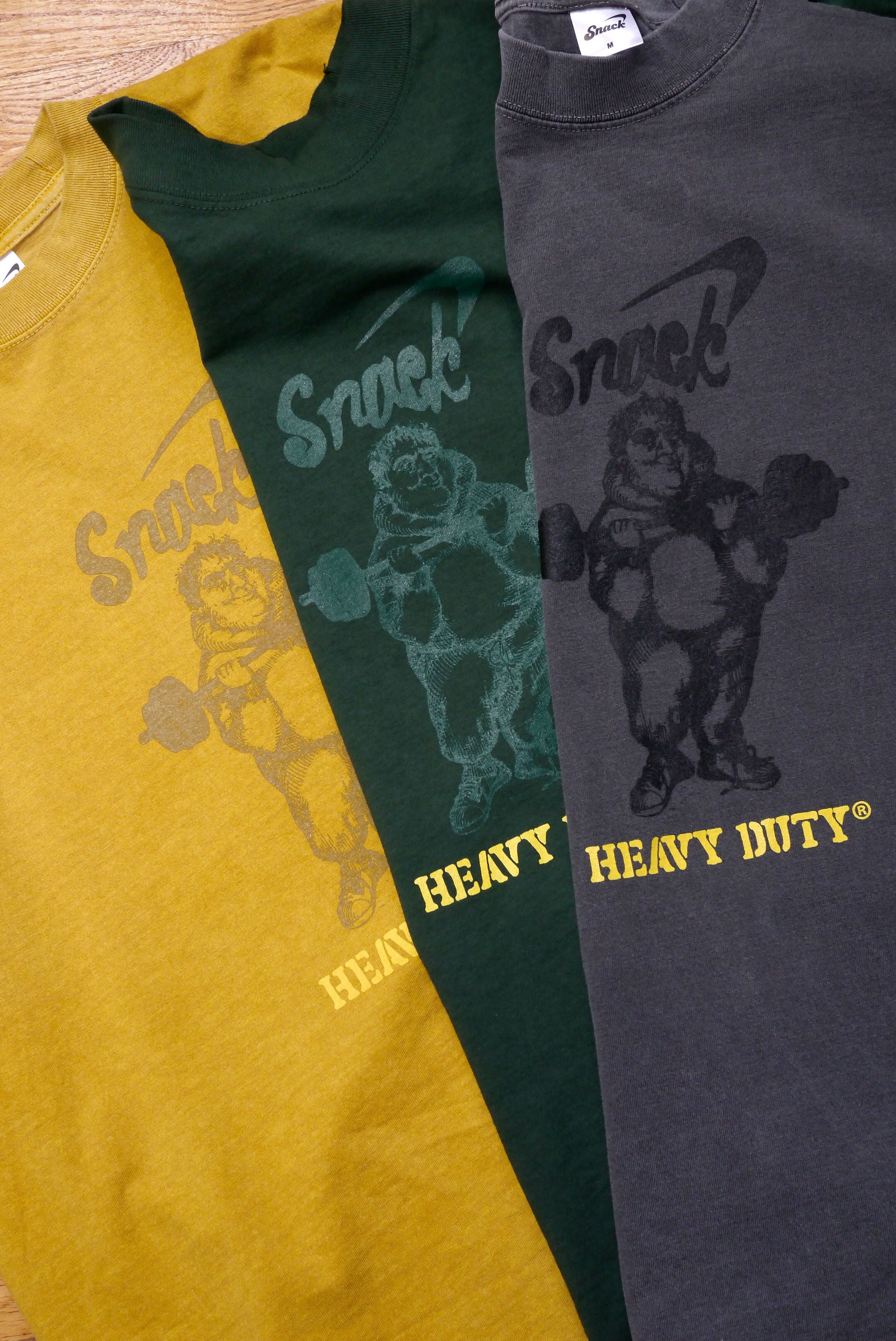 Snack Skateboarding Heavy Duty t-shirt moss cotone pesante