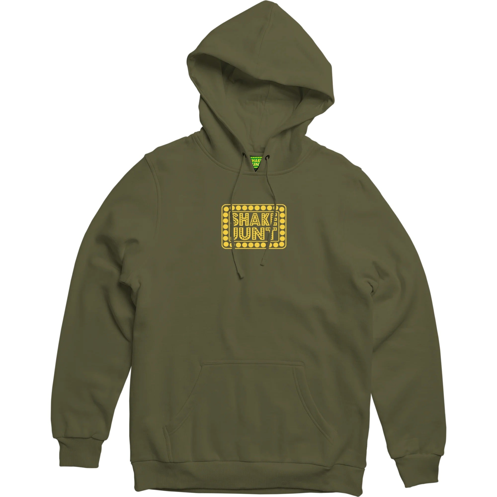 Shake Junt Box Logo felpa cappuccio verde militare
