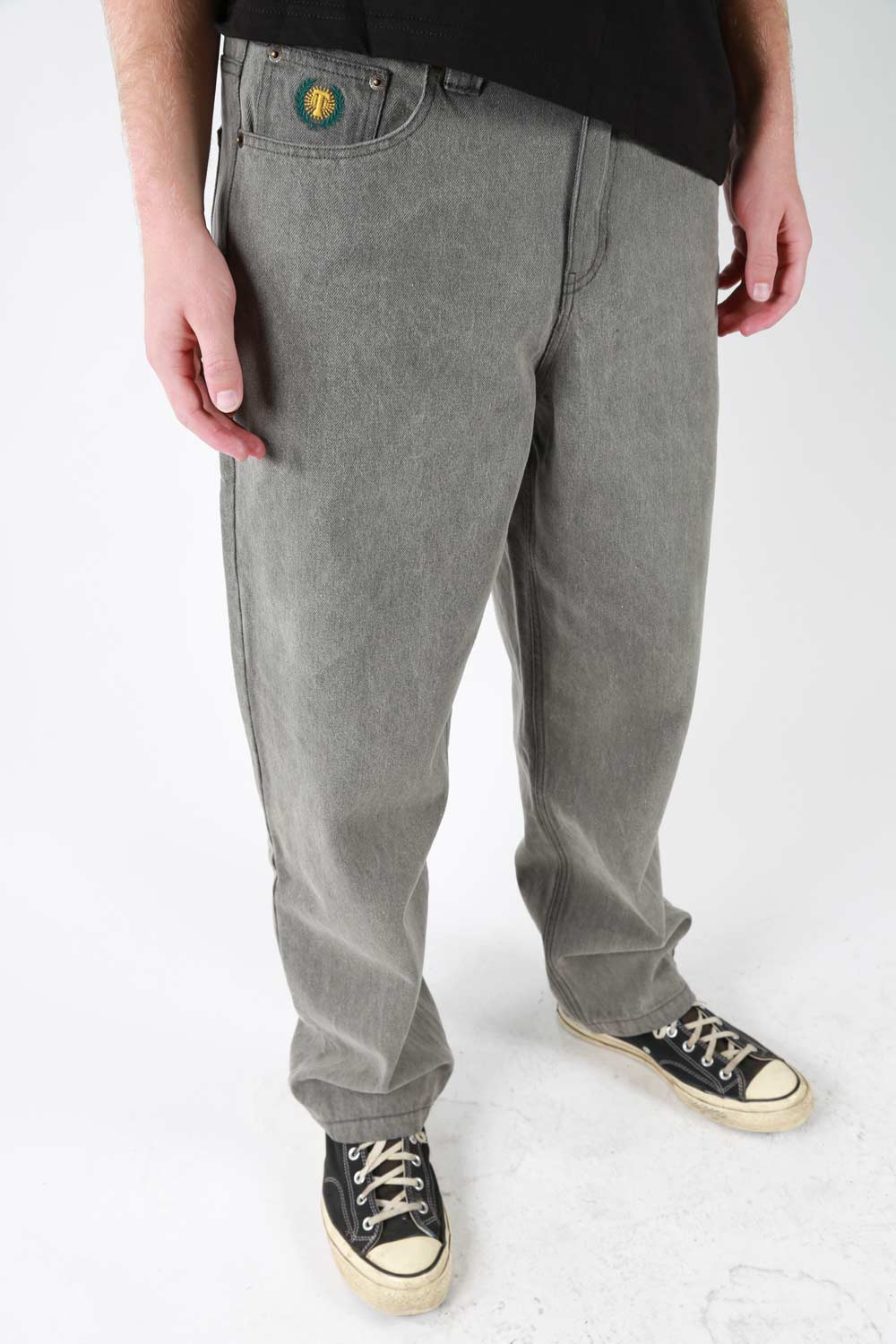 Theories Plaza jeans baggy grigio denim 11.5oz