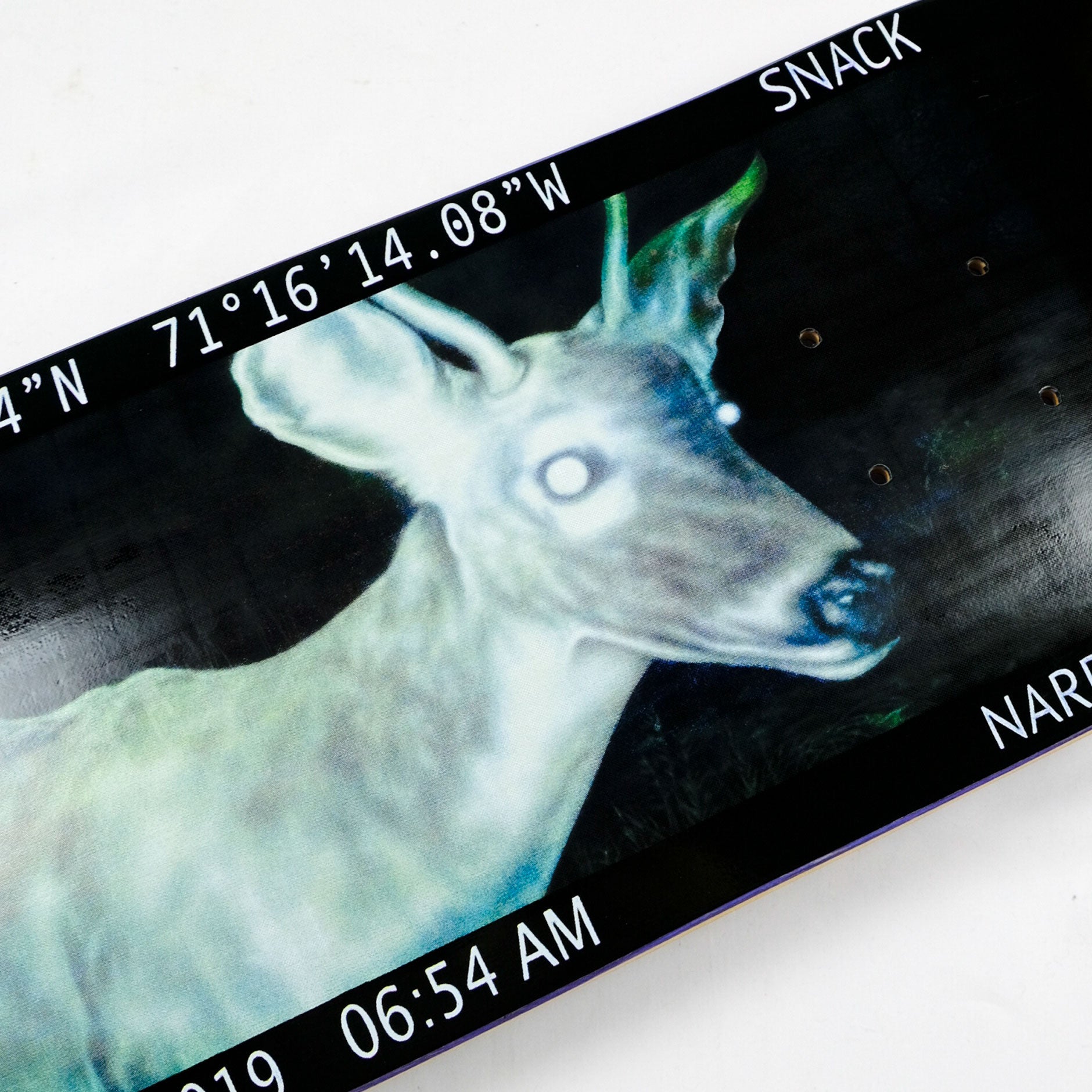 Snack May Trailcam tavola skateboard fosforescente