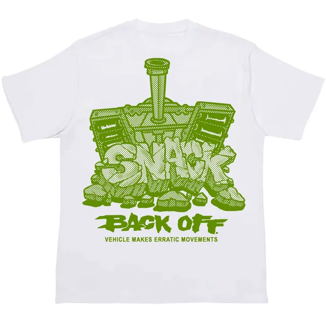 Snack Back Off t-shirt bianca cotone