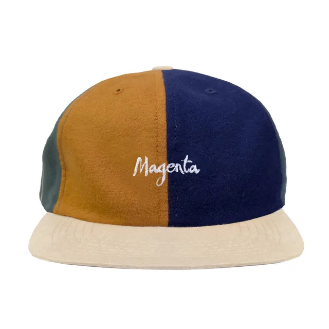 Magenta Panels 6 Panel Cappello Cotone Beige Fantasia
