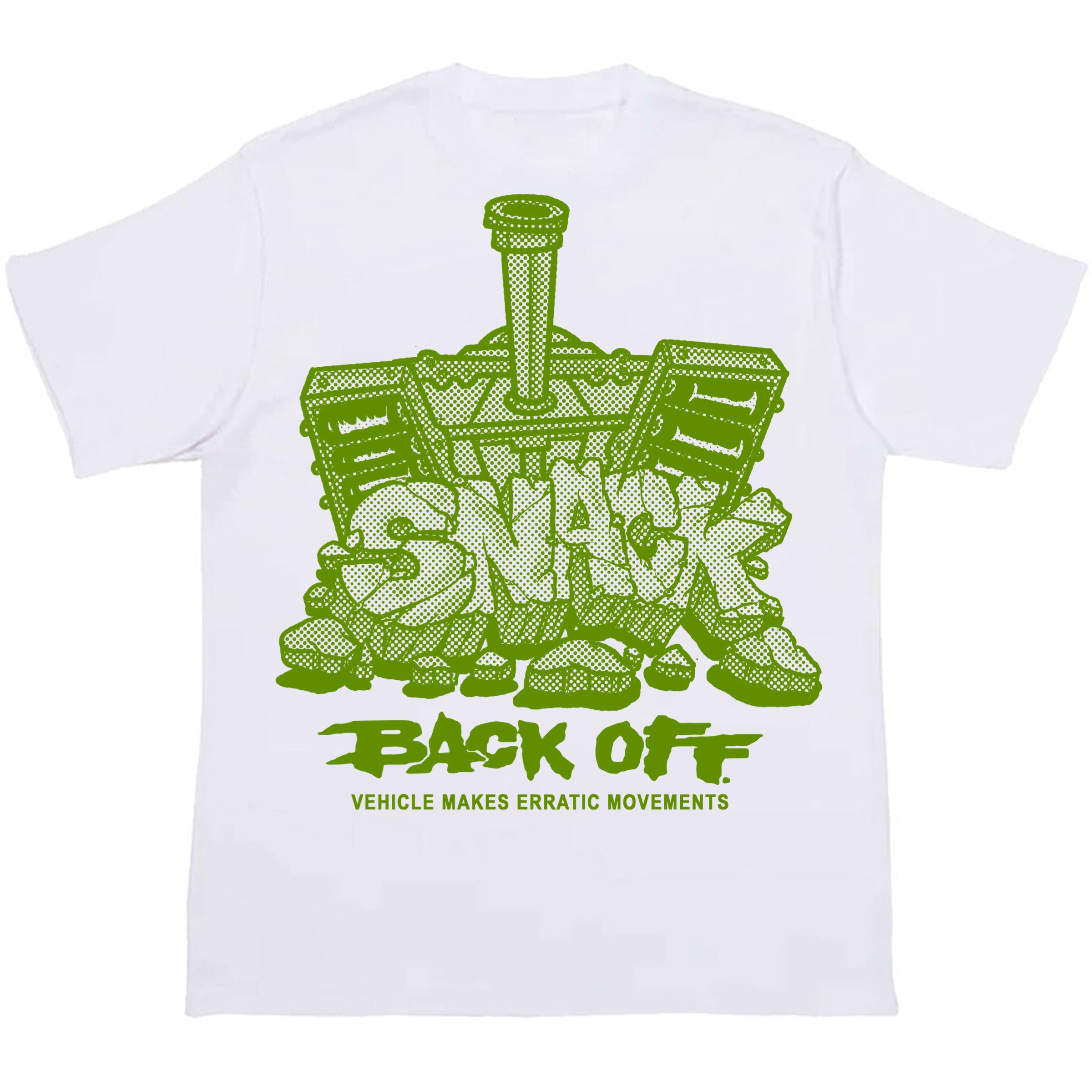 Snack Back Off t-shirt bianca cotone