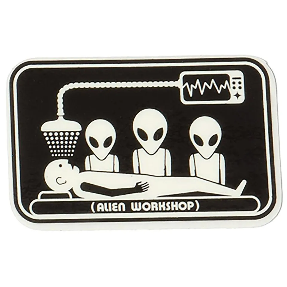 Alien Workshop Abduction adesivo vinile 3" trasparente