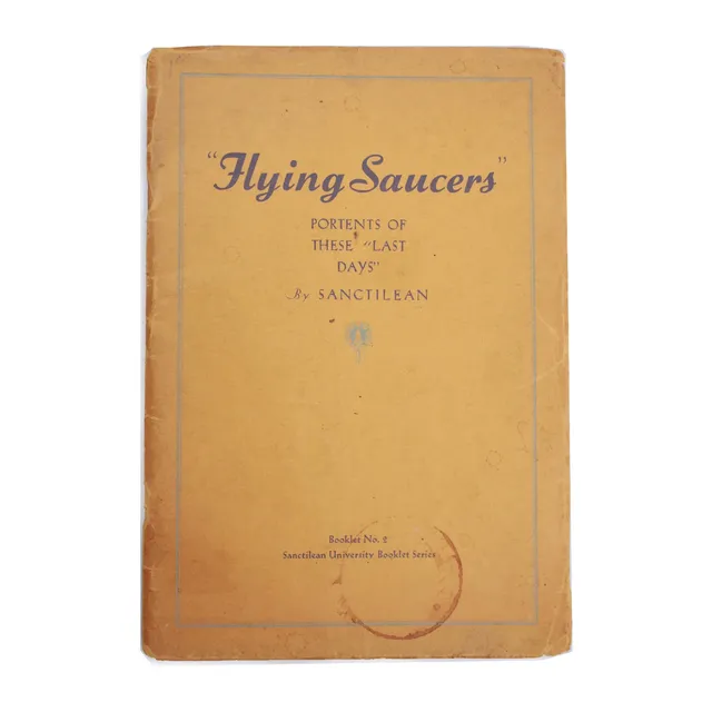 Flying Saucers Portents libro vintage UFO 1950 prima edizione