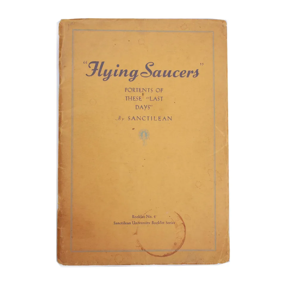 Flying Saucers Portents libro vintage UFO 1950 prima edizione