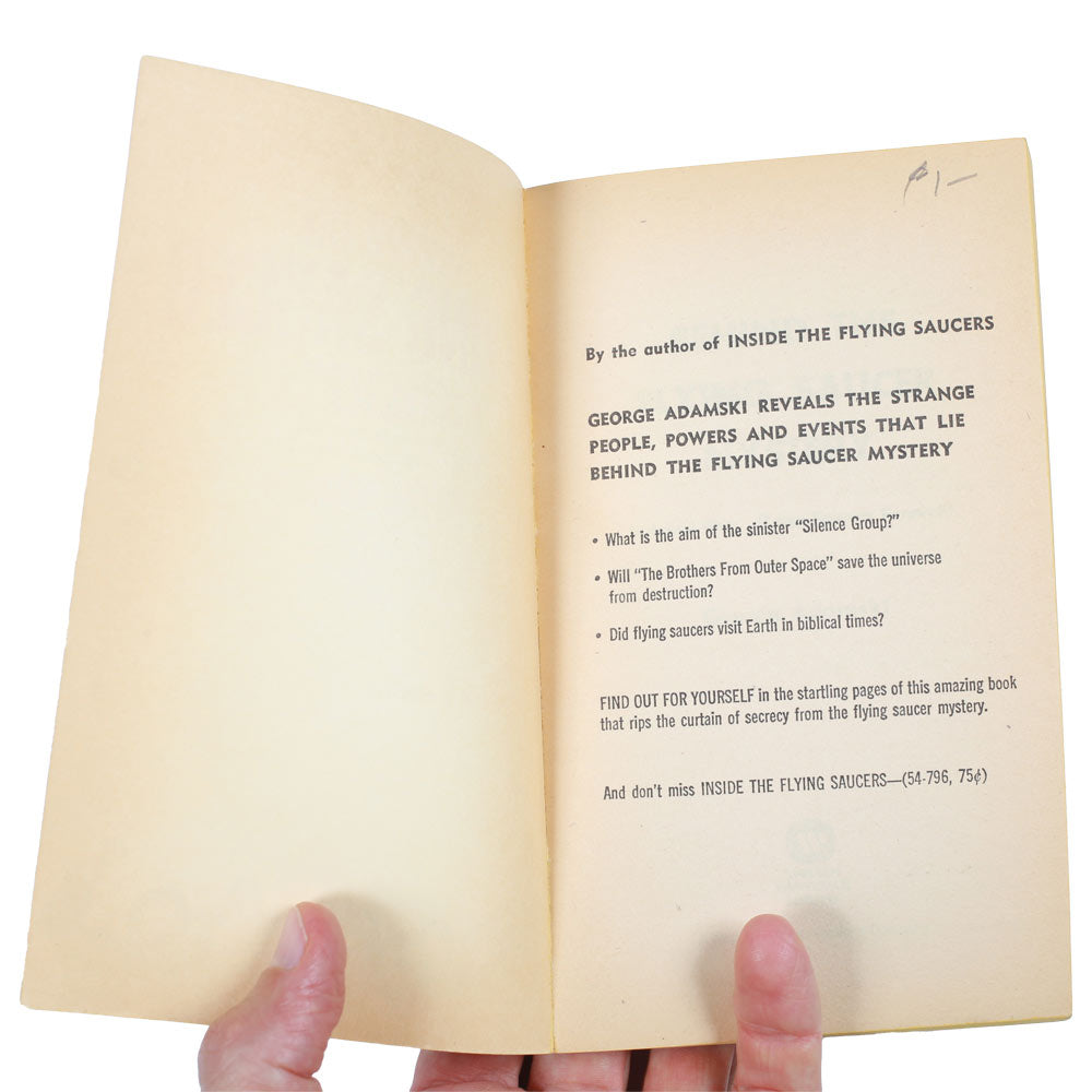 George Adamski Behind Flying Saucer libro vintage UFO