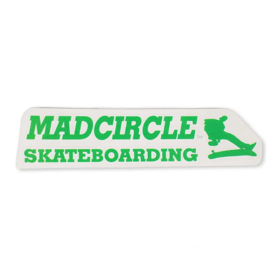 Mad Circle skater adesivo vintage verde