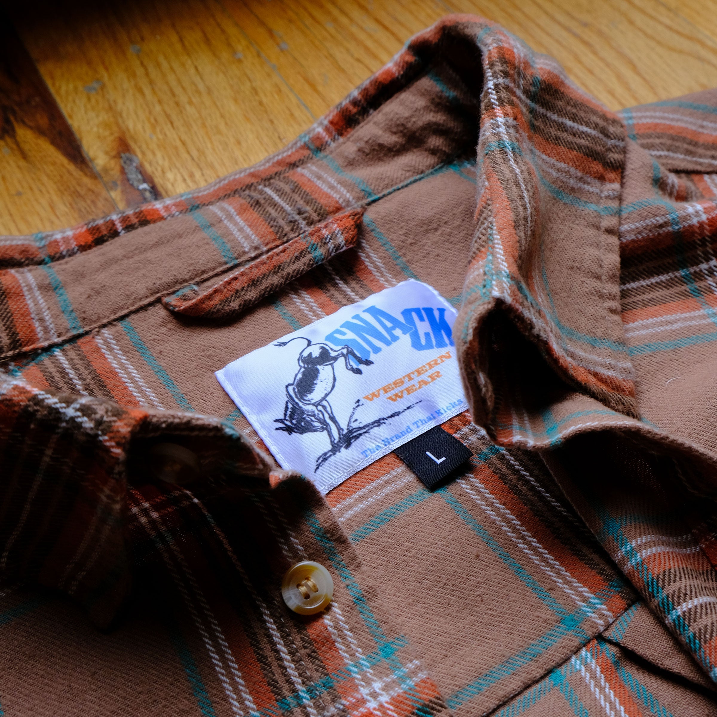 Snack Blackbird camicia flanella bottoni
