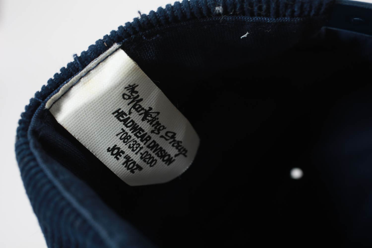 Illinois Bell Telephone Corduroy cappello snapback navy velluto