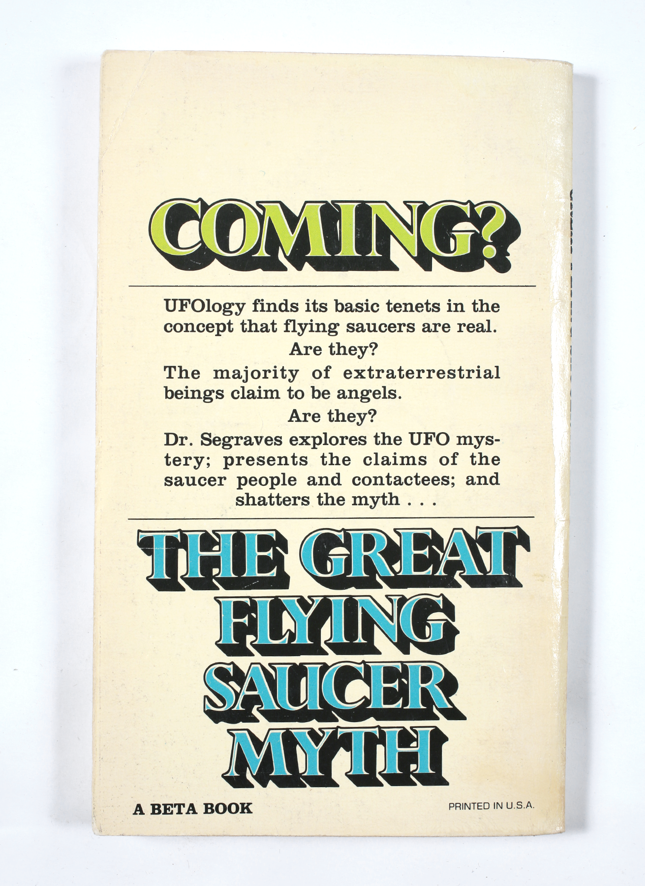 Theories of Atlantis Great Flying Saucer Myth libro vintage 1977