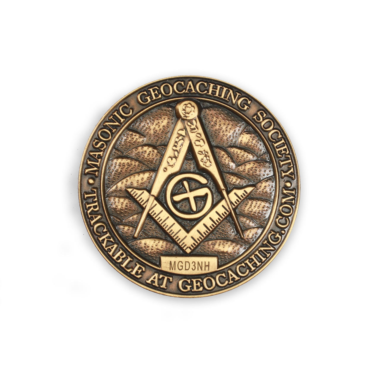 Masonic Geocaching Society moneta collezione 2008 smalto