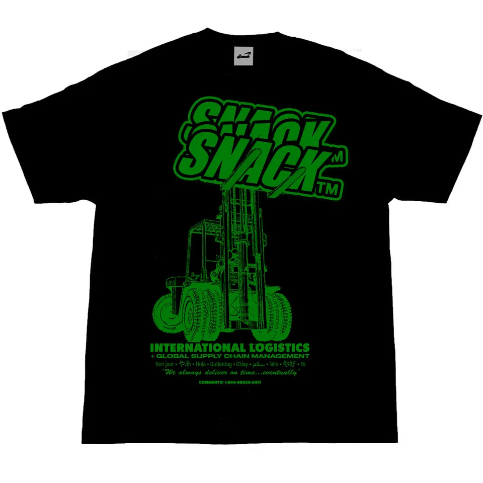 Snack Forklift Certified t-shirt nera pesante oversize