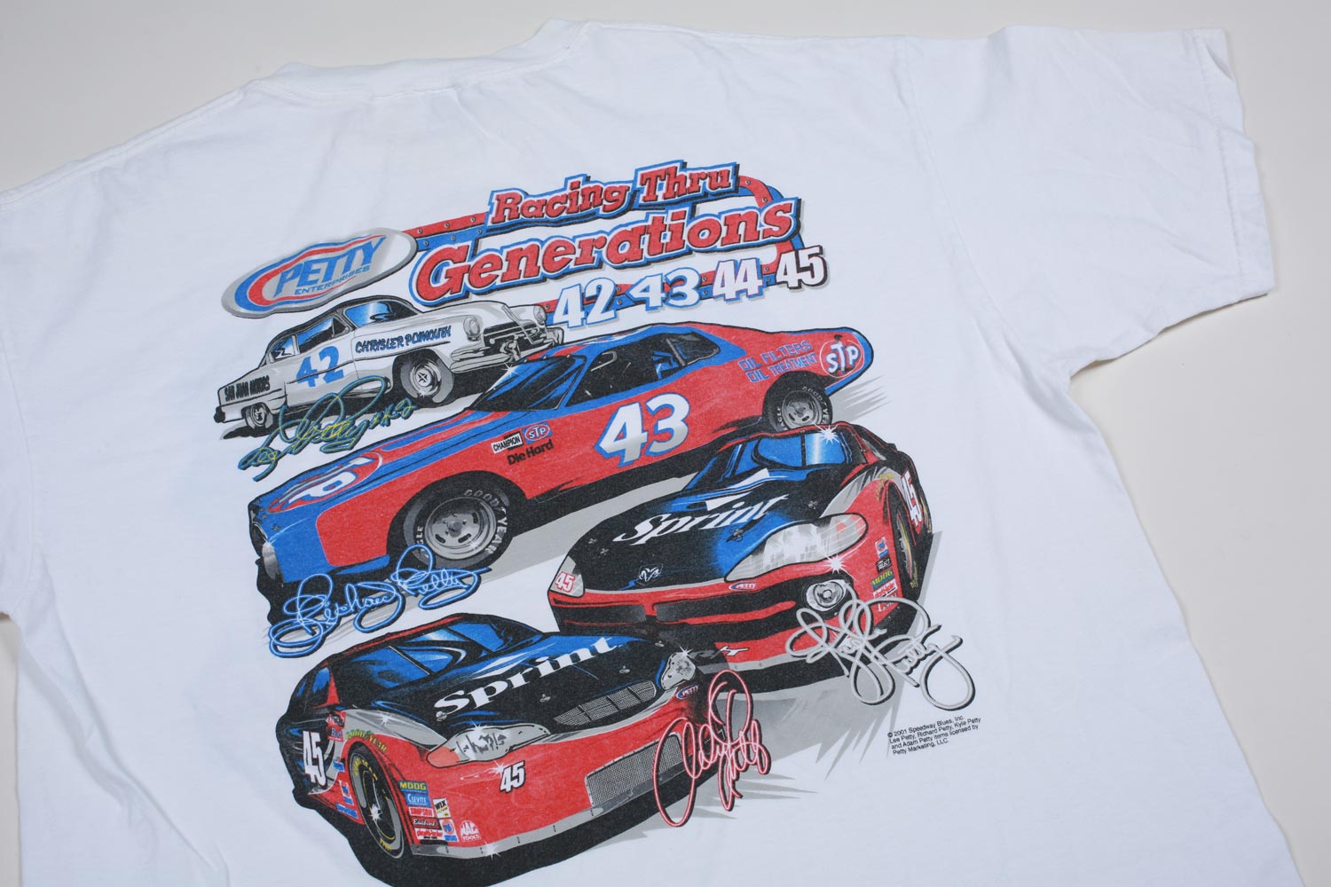 Petty Generations Nascar maglietta vintage bianca XL