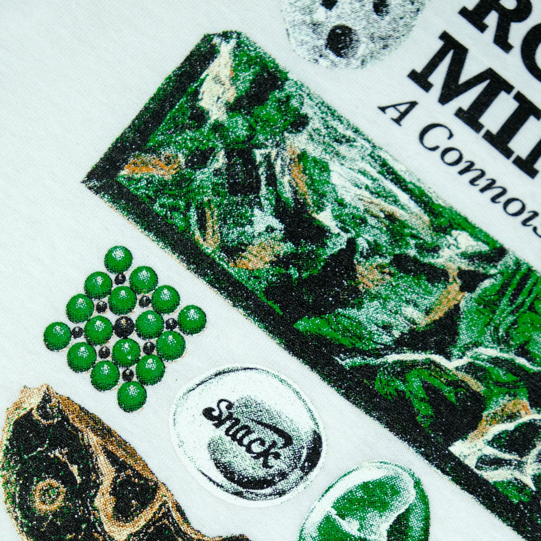 Snack Rocks & Minerals T-Shirt Bianca Cotone