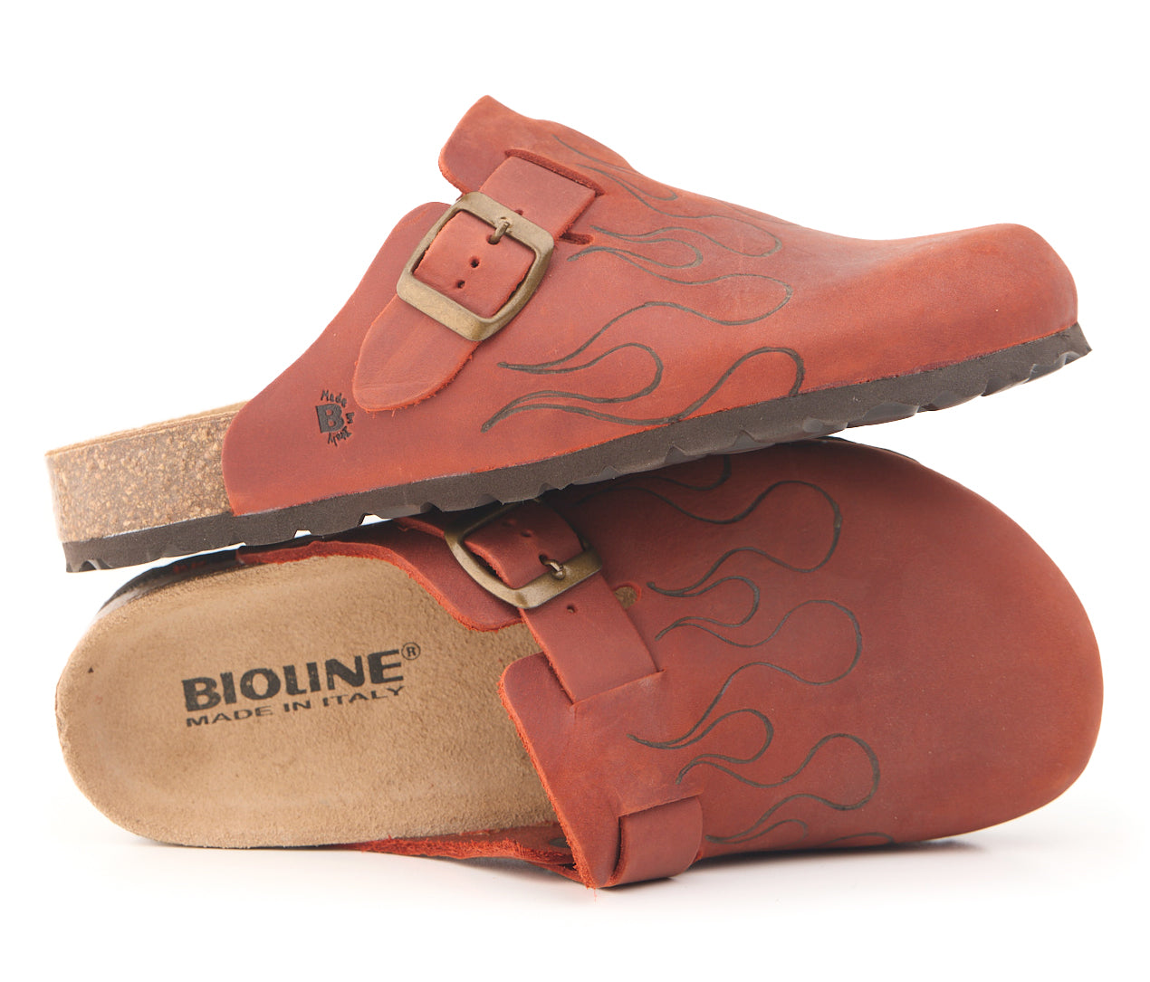 AC Longboards 1900 Ruggine Fiamme sabot pelle sughero