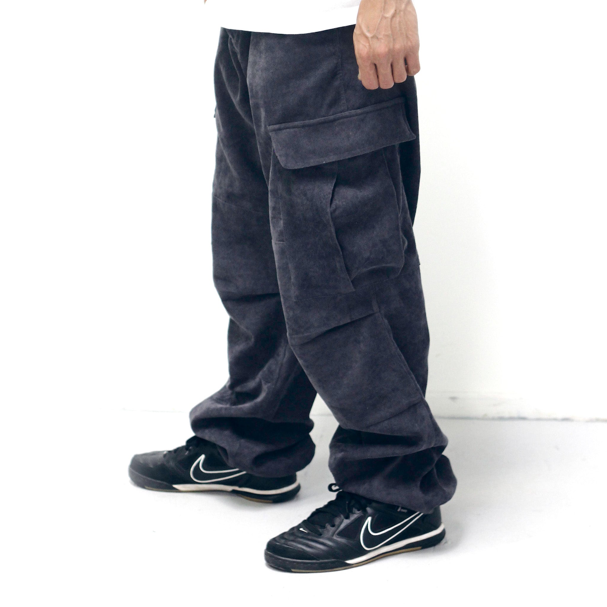 Snack Unlock pantaloni cargo charcoal velluto