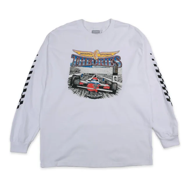 Theories Speedway maglia manica lunga bianca cotone