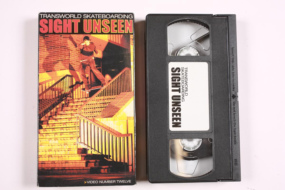 Transworld Sight Unseen 2001 videocassetta VHS vintage
